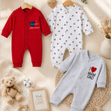 Baby Love Heart Rompers 3-Pack