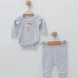 Baby Ice Cream Bear Bodysuit & Pants Set