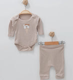 Baby Ice Cream Bear Bodysuit & Pants Set