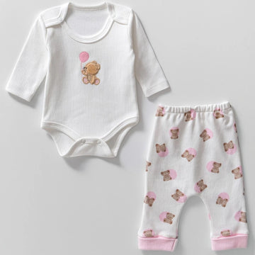 Baby Teddy Bear Bodysuit & Pants Set
