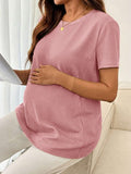 Maternity Round Neck Short Sleeve Top