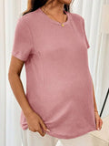 Maternity Round Neck Short Sleeve Top