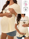 Maternity Casual Leopard Print Heart