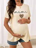 Maternity Casual Leopard Print Heart