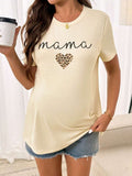 Maternity Casual Leopard Print Heart