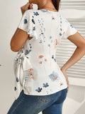 Maternity Elegant Floral Nursing Top