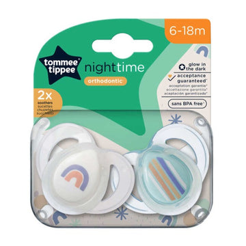 Night Time soother 6-18m 2pk
