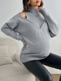 Maternity Long Sleeve Casual Sweater