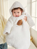 Baby Bear Embroidery Hooded Sleeping Bag