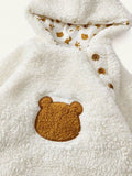 Baby Bear Embroidery Hooded Sleeping Bag