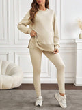 Pregnant Women Solid Color Top And Pants 2pcs/Set