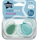 Night Time Soothers 18-36m 2 Pack Dummies