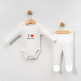 Baby Bodysuit Set MOM DAD 3/6/9 m