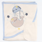 COLORFUL TOWEL JELLYFISH EMBROIDERED