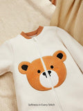 Embroidered Bear Head Sleeping Bag