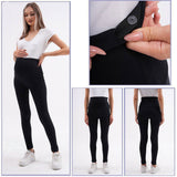 Maternity Leggings – Black High-Waist Over-Bump