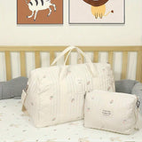 Mommy Bag Set Large Maternity Shoulder Tote Bag Cream