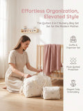 Mommy Bag Set Large Maternity Shoulder Tote Bag Cream