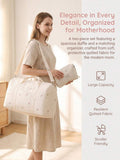 Mommy Bag Set Large Maternity Shoulder Tote Bag Cream