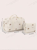 Mommy Bag Set Large Maternity Shoulder Tote Bag Cream