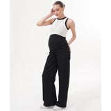 Wide-Leg Maternity Jeans Black