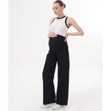 Wide-Leg Maternity Jeans Black