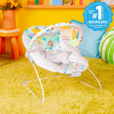 Bright Starts Safari Fun Vibrating Bouncer with Toy Bar