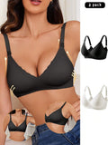 2-Pack Adjustable Maternity &amp; Nursing Bras – Seamless Comfort Fit