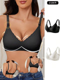 2-Pack Adjustable Maternity &amp; Nursing Bras – Seamless Comfort Fit