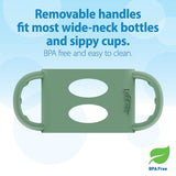 Wide-Neck Sippy Bottle with 100% Silicone Handles, 270mL, 6m+