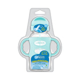 Wide-Neck Sippy Straw Bottle with Handles, 270mL, Gray, 6m+