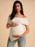 Maternity Tops Maternity Off Shoulder Ruched Asymm