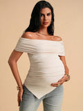 Maternity Tops Maternity Off Shoulder Ruched Asymm