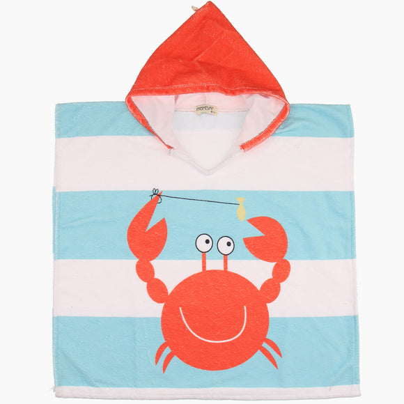 Kids Poncho Beach Towels Crab