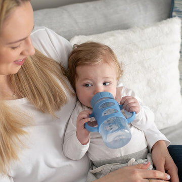 Wide-Neck Sippy Bottle with 100% Silicone Handles, 270mL, 6m+