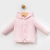 Jacquard Velvet Hooded Cardigan