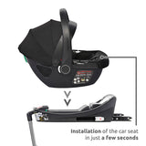 Car Seat ARIA LUXE 0-13KG +Base ISOFIX + Support Leg