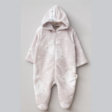 Baby Bear Print Sherpa Hooded Onesie 6-12M