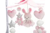 Bunny Rabbit Pink Cot Mobile