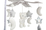 Cuddly Bear Grey Cot Mobile