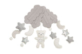 Cuddly Bear Grey Cot Mobile