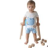 Cute Dino Short Sleeve Cotton Romper