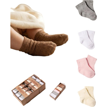 Premium Newborn Baby Cotton Socks Set (5 Pairs) 6m