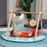 Nature-Inspired Sun Valley Wooden Toy Arch & Play Mat W/ Toys - Blue