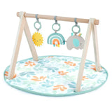 Nature-Inspired Sun Valley Wooden Toy Arch & Play Mat W/ Toys - Blue