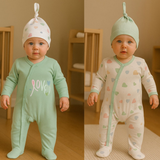 BIG HEARTED  2-PIECE JUMPSUIT 0/3-3/6m