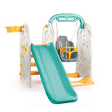 Playground with Swing, Slide, Climbing Frame & Basketball Hoop