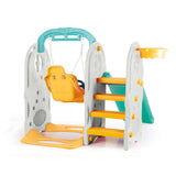 Playground with Swing, Slide, Climbing Frame & Basketball Hoop