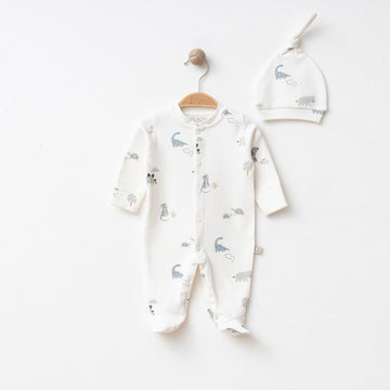 Baby Romper Set with Hat 0/3-0/3-3/6 M Dino