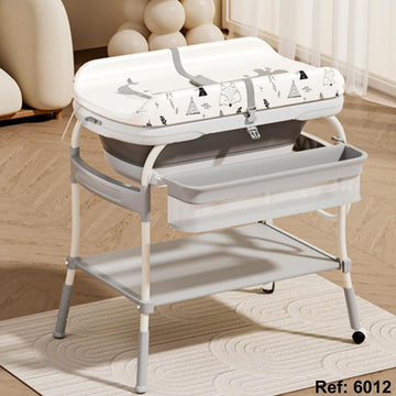 FOLDING silicone Bathtub with Stand and Changing Table